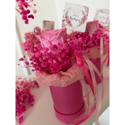 Flower Box Zakończenie Roku Dla Nauczyciela "Różowe Podziękowanie"